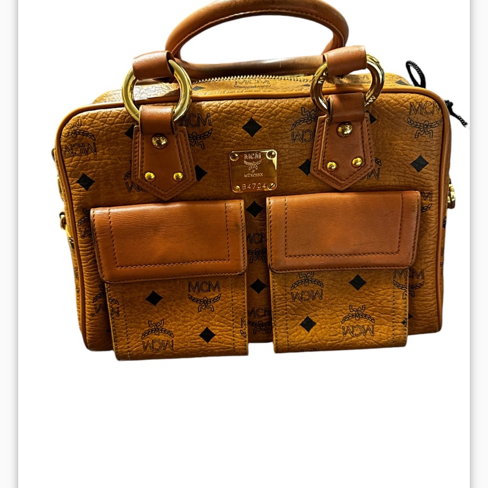Mcm two pocket Boston style bag